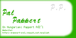 pal pappert business card